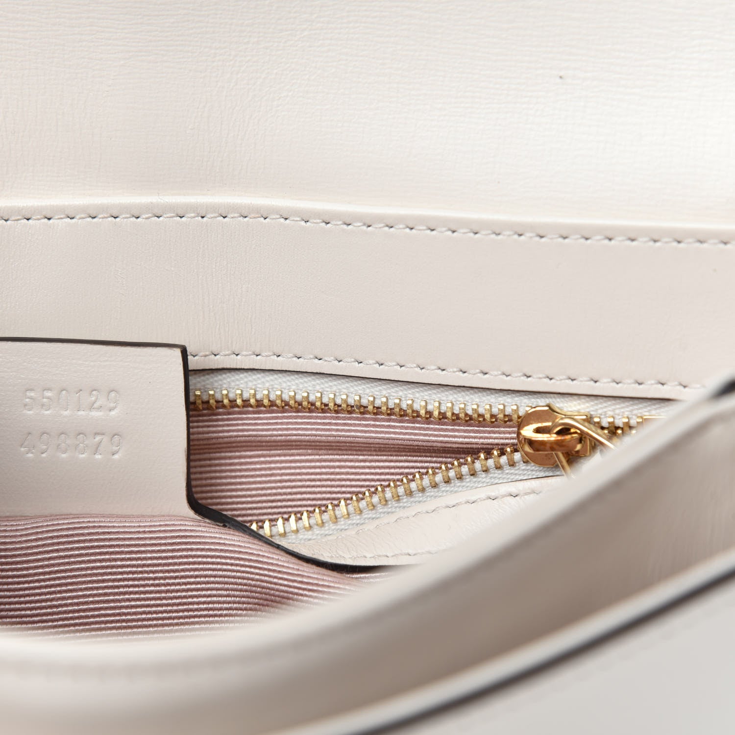 Gucci Calfskin Small Arli Flap Shoulder Bag Mystic White 9 of 10