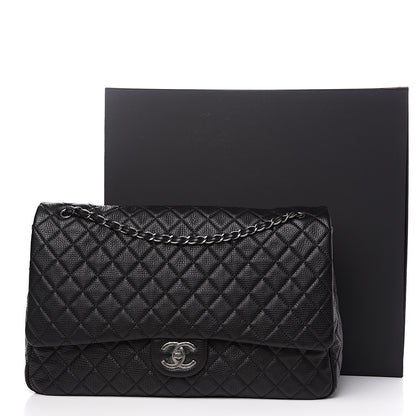Chanel Calfskin Quilted XXL Travel Flap Bag Black 10 of 10