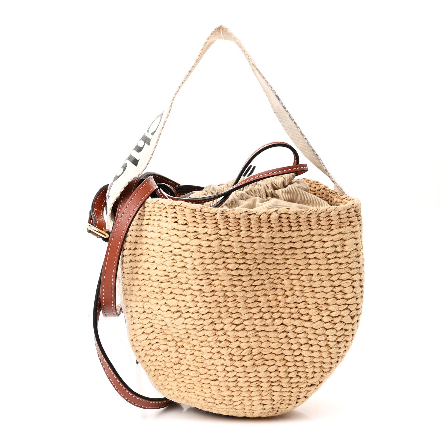 Natural Woven Fiber Small Woody Basket