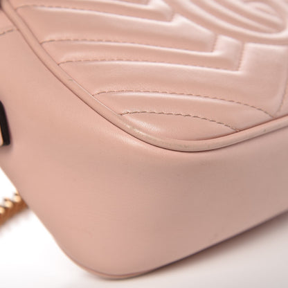 Gucci Calfskin Matelasse Small GG Marmont Chain Shoulder Bag Perfect Pink 11 of 15