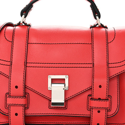 Proenza Schouler Grainy Calfskin Tiny PS1 Satchel Geranium 7 of 9