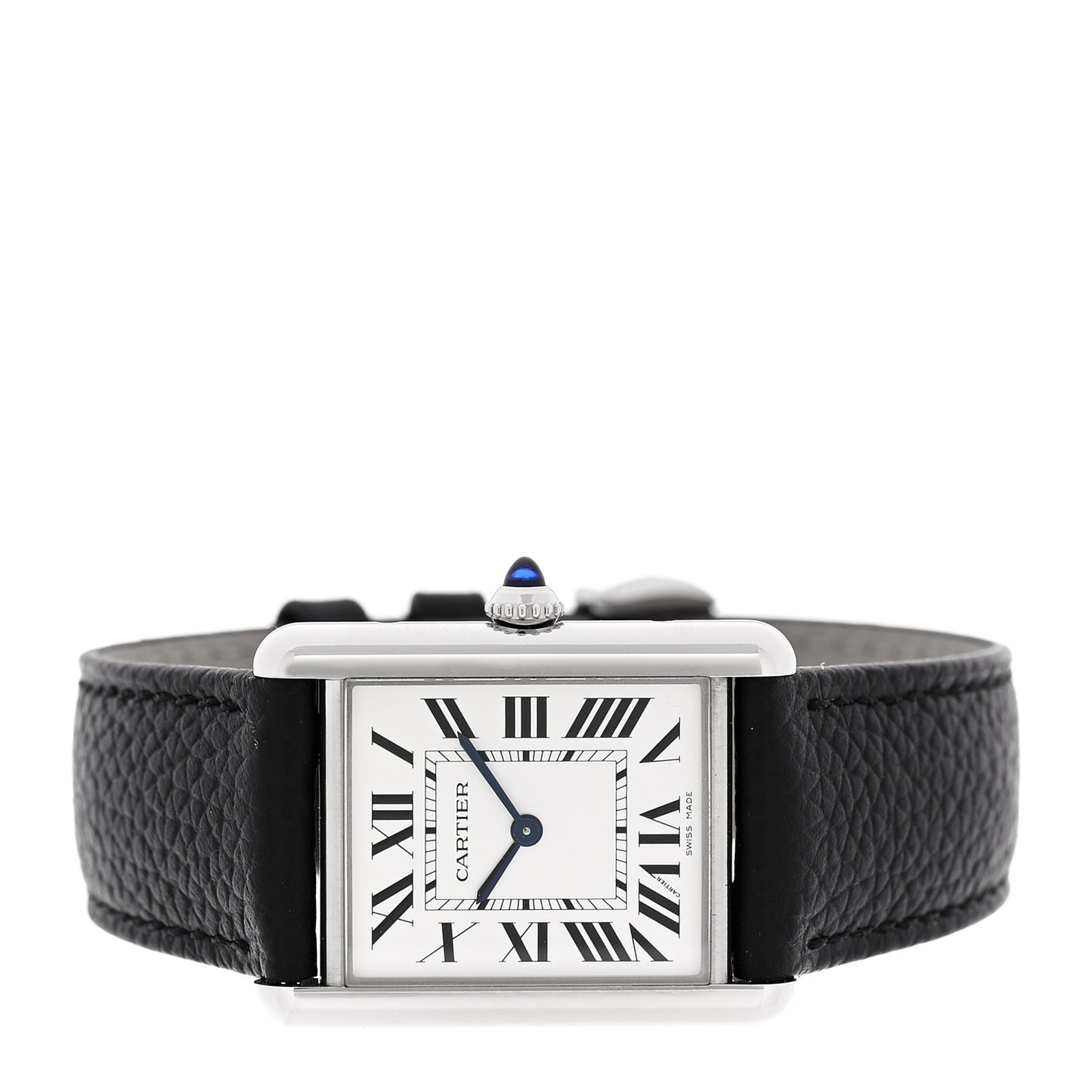 Stainless Steel Calfskin 25mm Must de Cartier Tank Quartz Watch