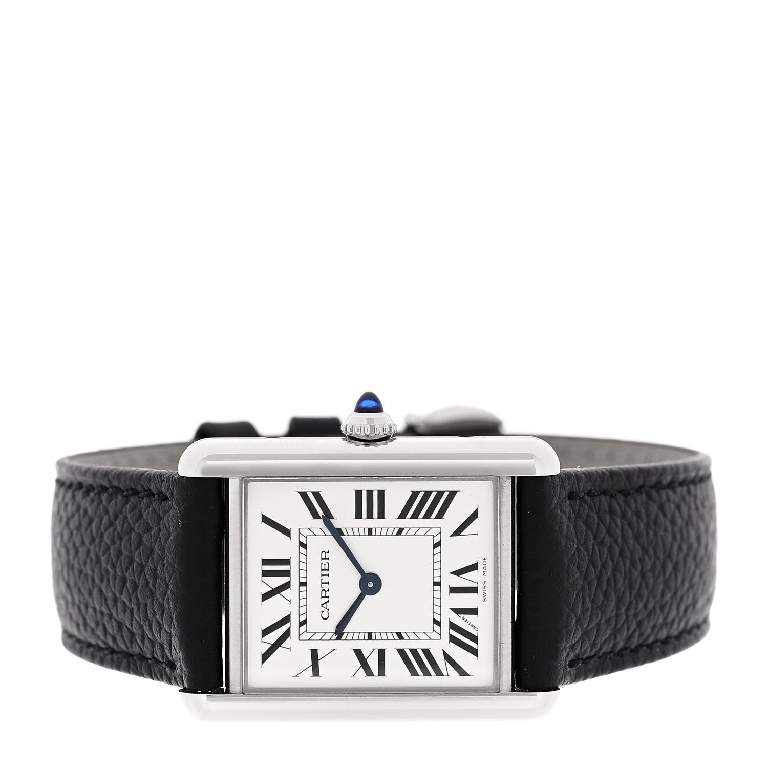 Cartier Stainless Steel Calfskin 25mm Must de Cartier Tank Quartz Watch 2 of 5