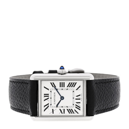 Cartier Stainless Steel Calfskin 25mm Must de Cartier Tank Quartz Watch 2 of 5