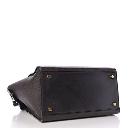 Celine Goatskin Smooth Calfskin Small Ring Bag Dark Taupe 4 of 15