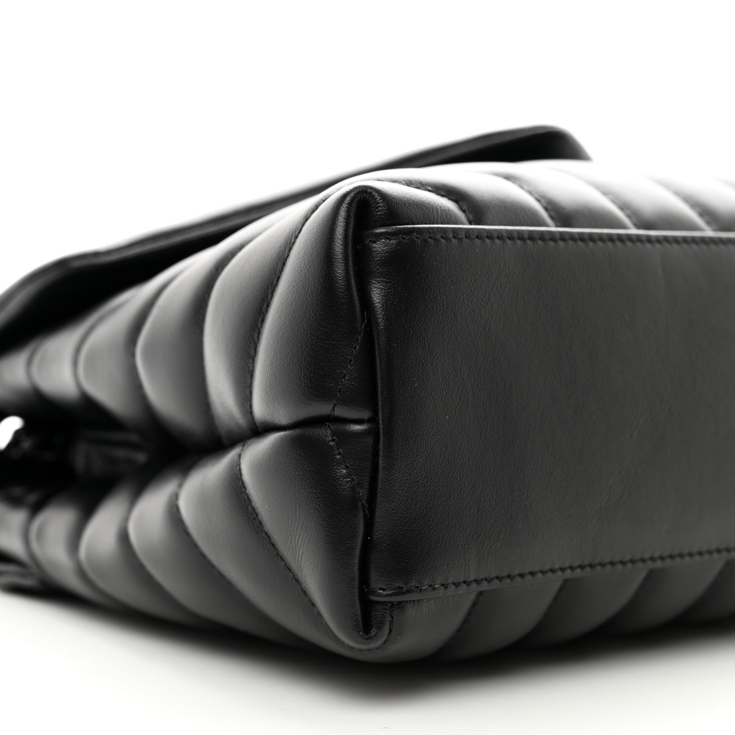 Saint Laurent Calfskin Y Quilted Monogram Monochrome Small Loulou Chain Satchel Black 10 of 12