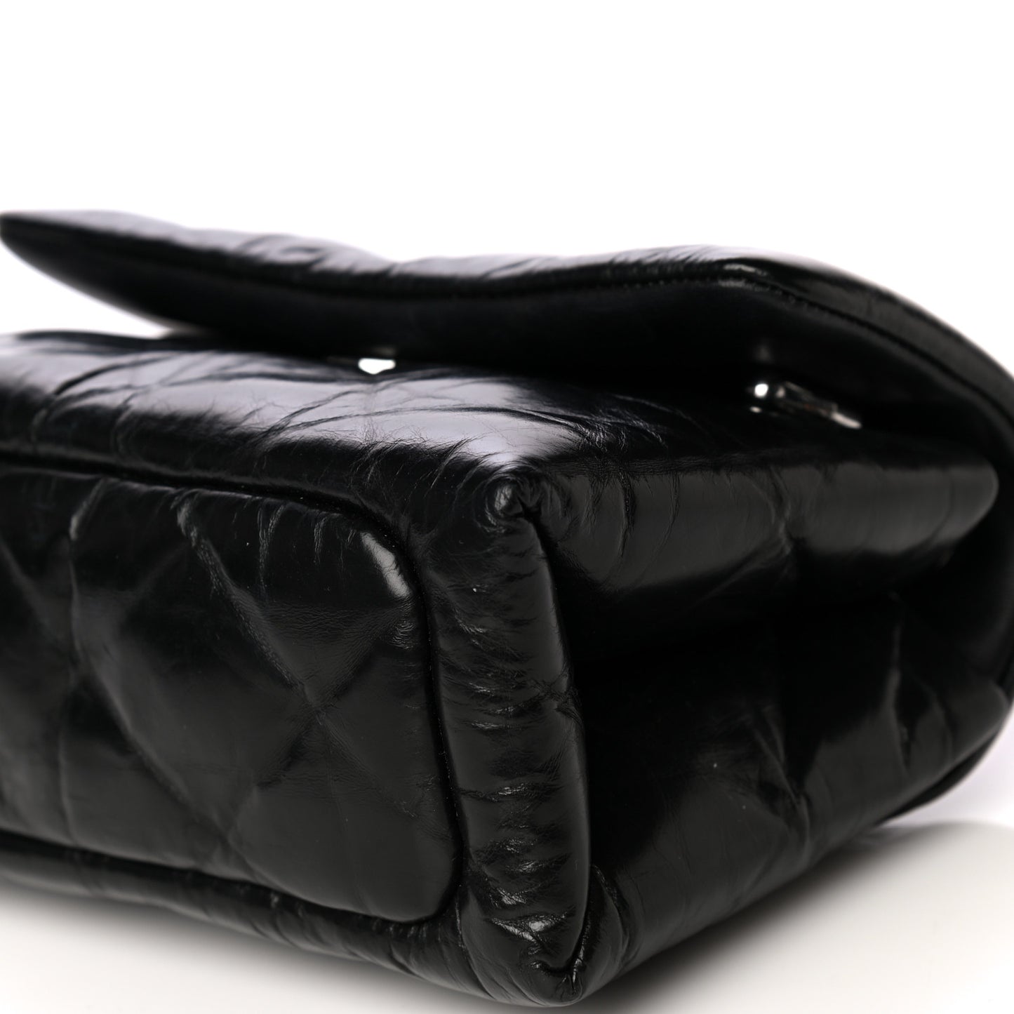 Calfskin Quilted Halo Crossbody Bag Black
