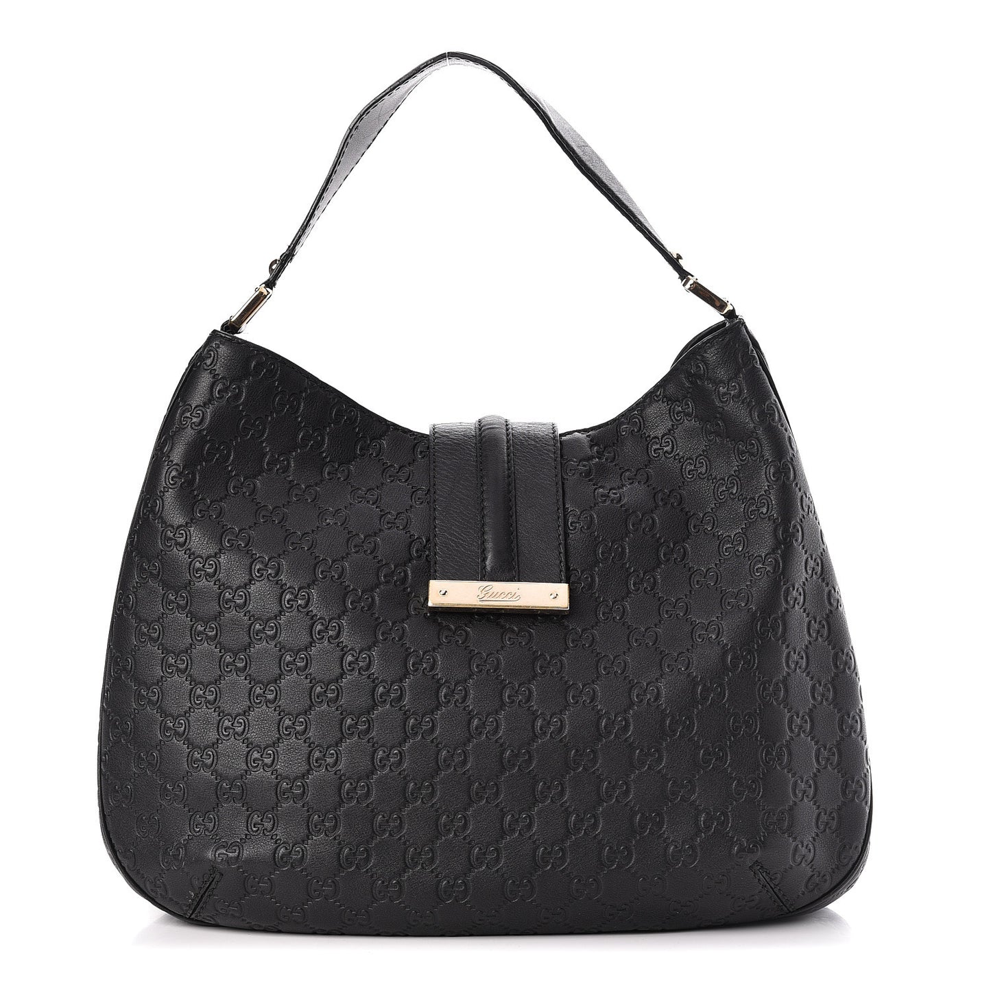 Guccissima Large New Ladies Web Hobo Black
