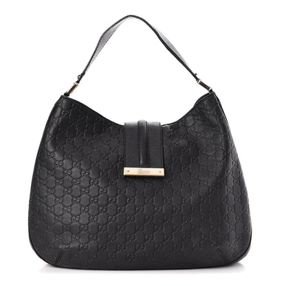 Gucci Guccissima Large New Ladies Web Hobo Black 1 of 15