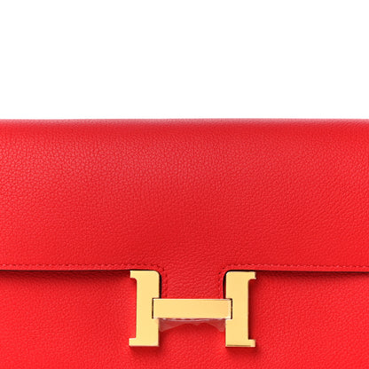 Hermes Evercolor Constance Long Wallet Rouge De Coeur 7 of 10