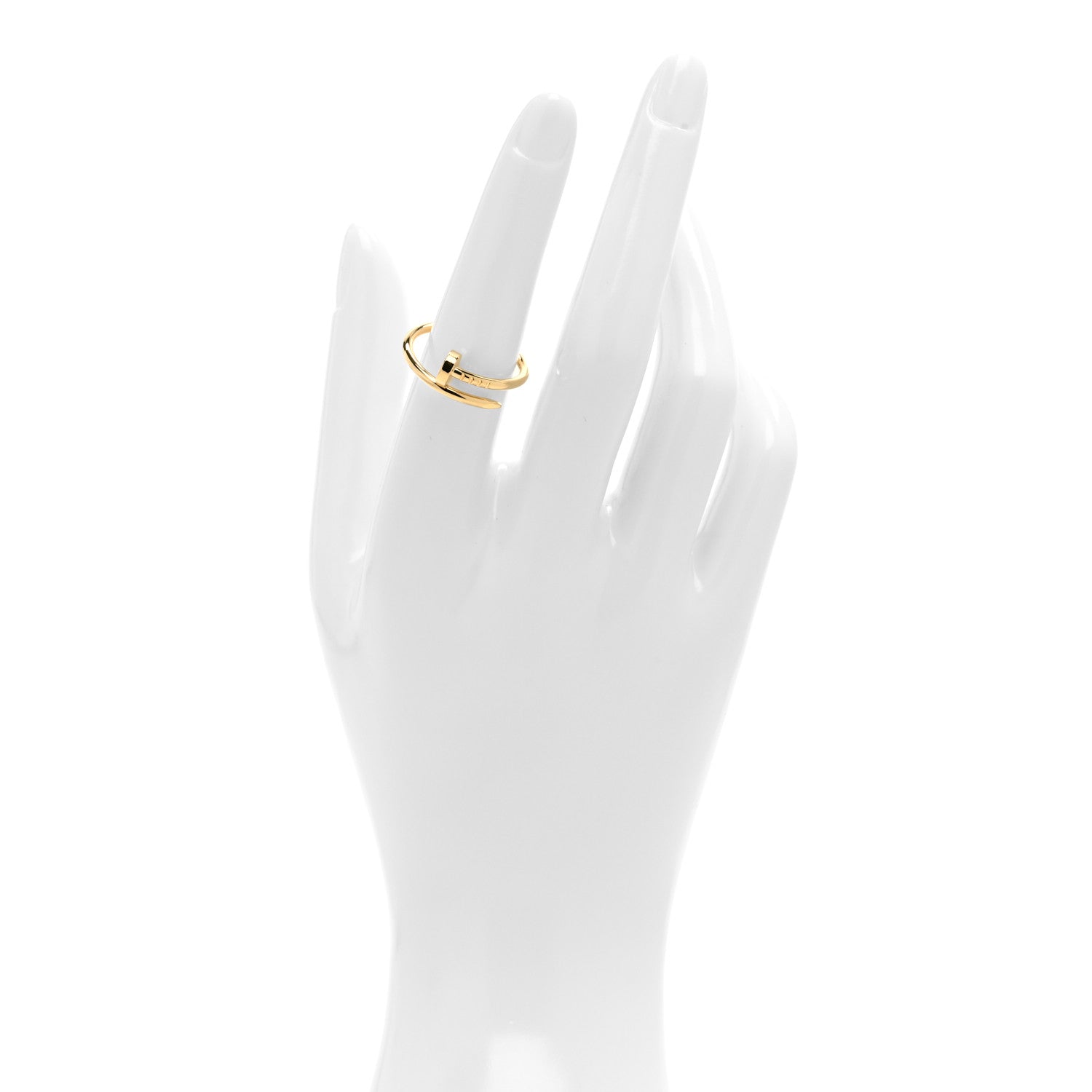 Cartier 18K Yellow Gold Small Juste Un Clou Ring 53 6.5 2 of 5