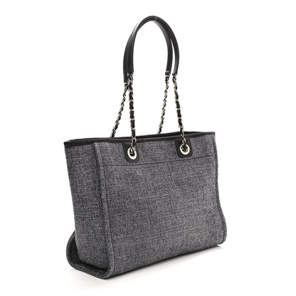Chanel Woven Straw Raffia Small Deauville Tote Charcoal 3 of 11