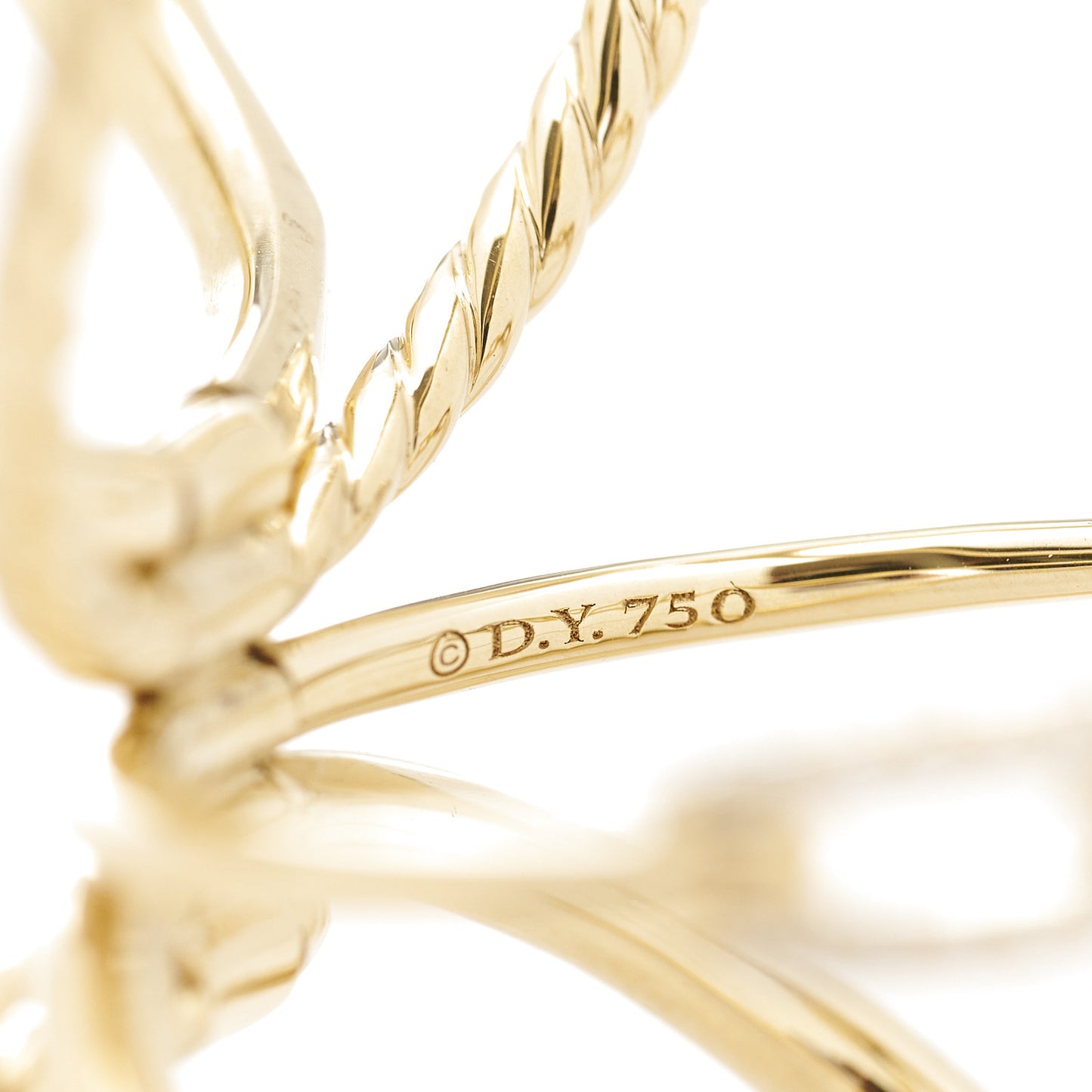 18K Yellow Gold Diamond 15mm Stax Five-Row Ring 60 9