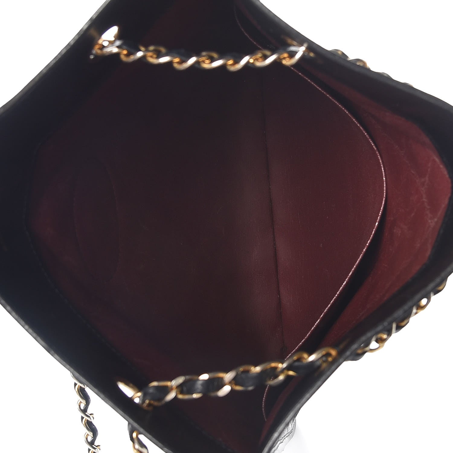 Chanel Lambskin Stitched CC Flat Tote Black 6 of 10
