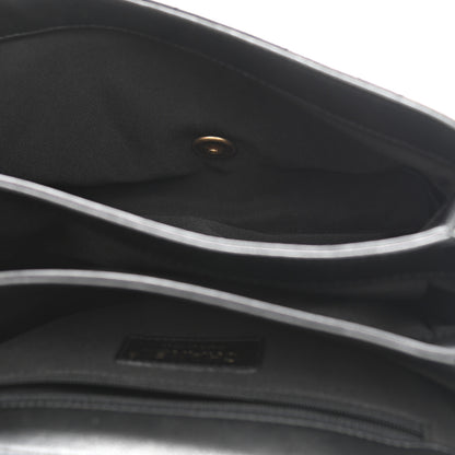 Chanel Calfskin Quilted Small Gold Top Handle Flap Black 5 of 9