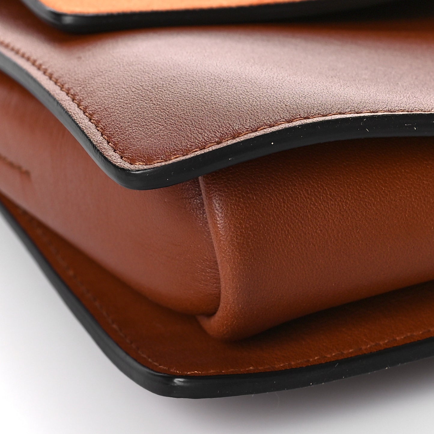 Suede Calfskin Small Faye Shoulder Bag Tobacco