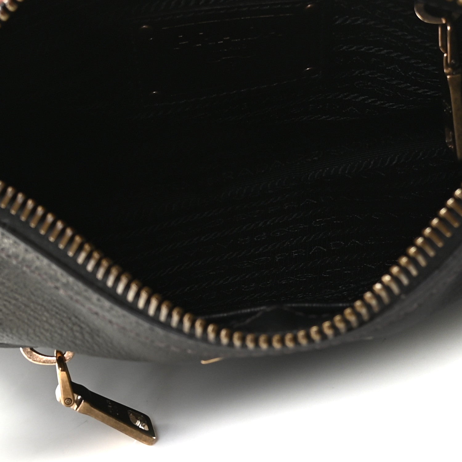 Prada Cervo Crossbody Black 7 of 9
