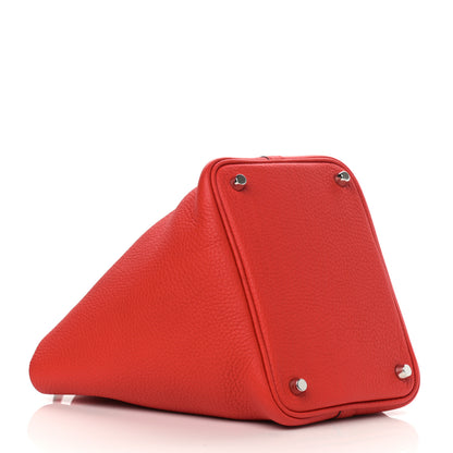 Hermes Taurillon Clemence Picotin Lock 18 PM Rouge De Coeur 4 of 11