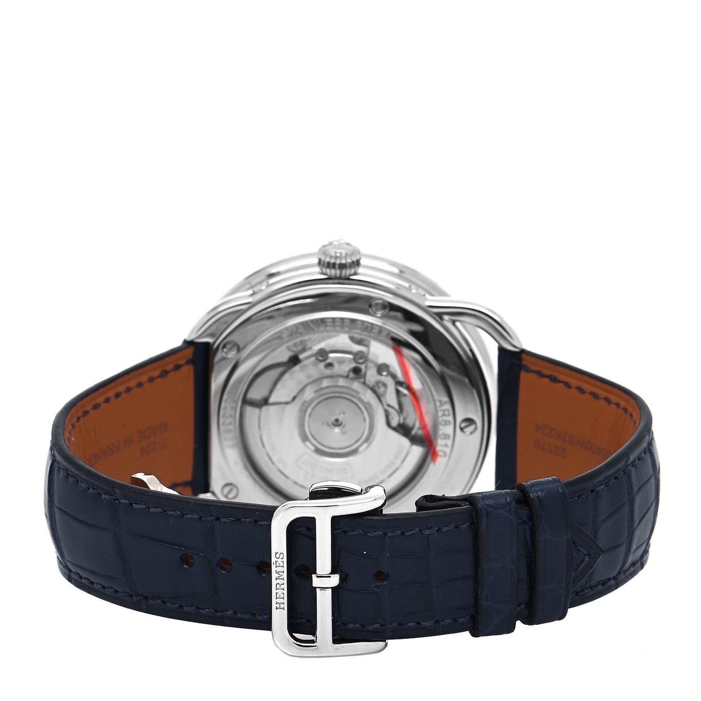 Stainless Steel Alligator 43mm Arceau Grande Lune Automatic Watch Bleu Abysse
