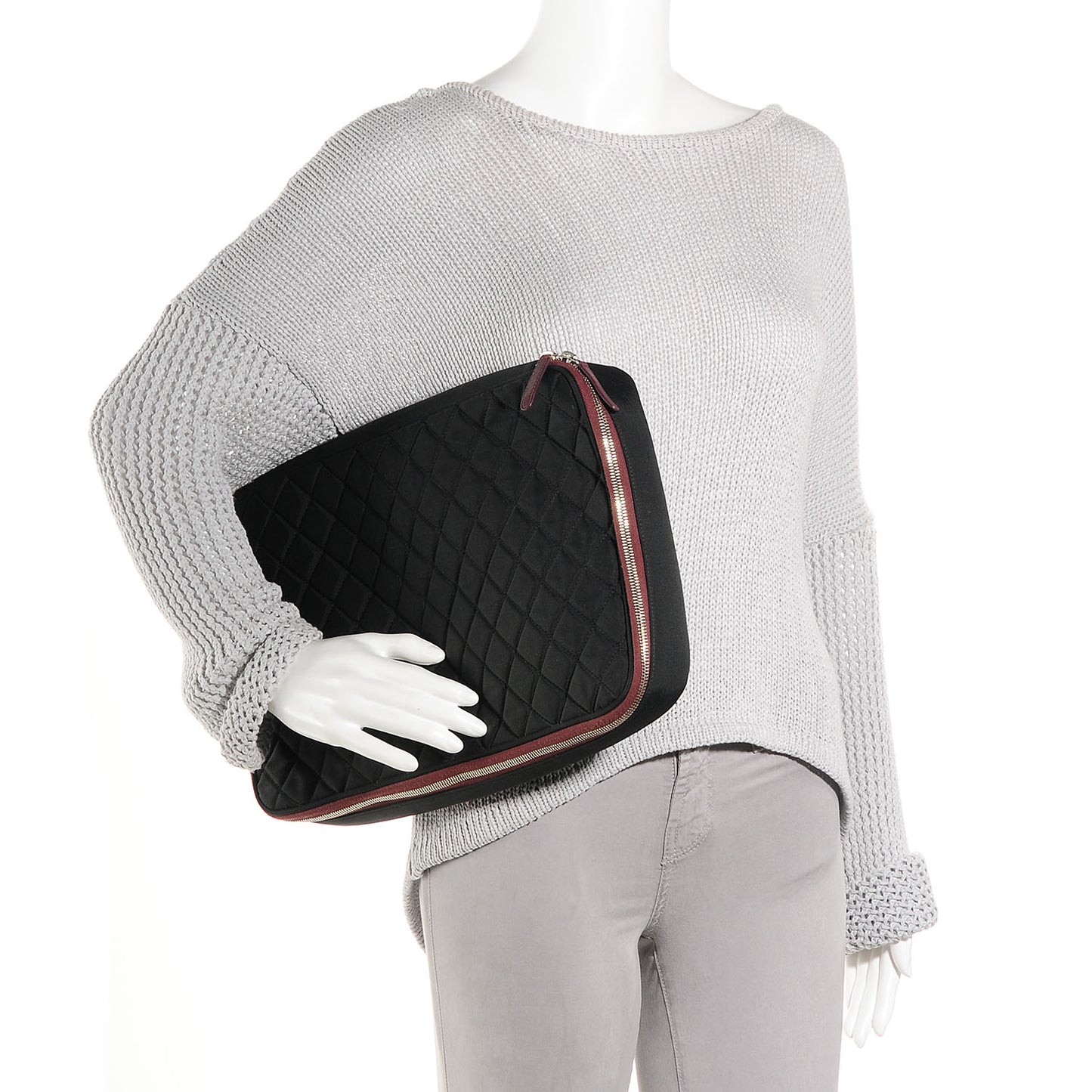 Nylon Quilted Laptop Case Black