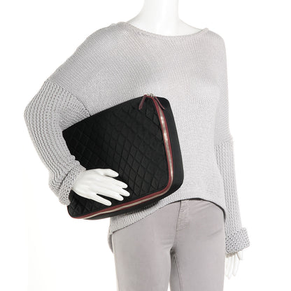 Chanel Nylon Quilted Laptop Case Black 2 of 9