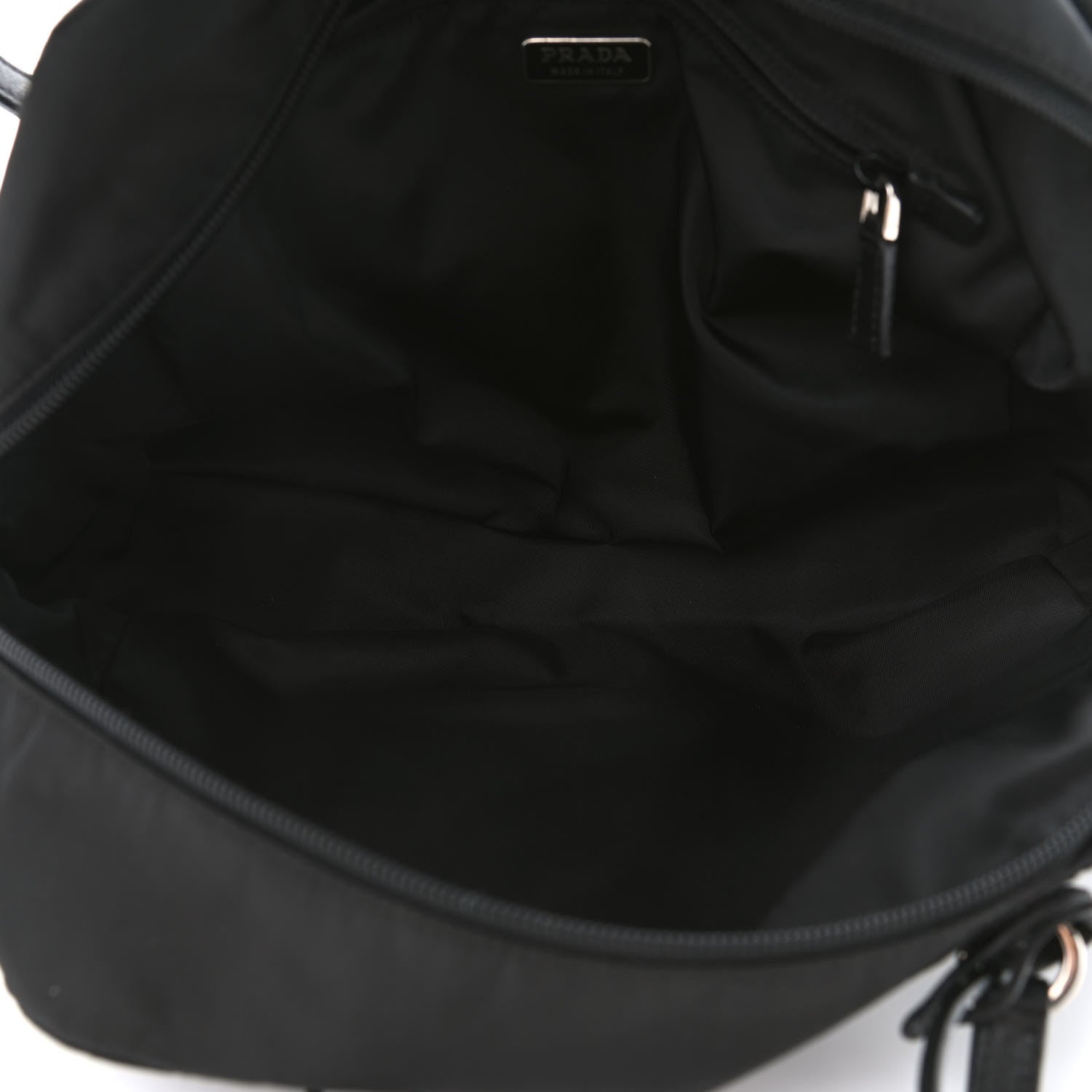 Prada Tessuto Nylon Raso Bear Small Handle Bag Black 5 of 10