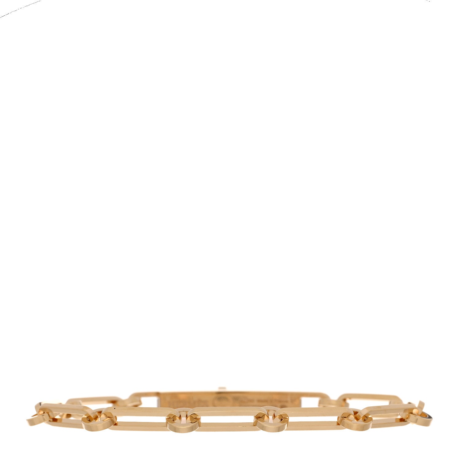 Hermes 18K Yellow Gold Diamond PM Kelly Chaine Bracelet ST 2 of 4
