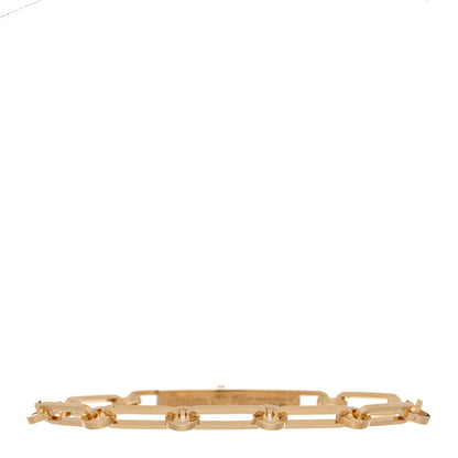 Hermes 18K Yellow Gold Diamond PM Kelly Chaine Bracelet ST 2 of 4