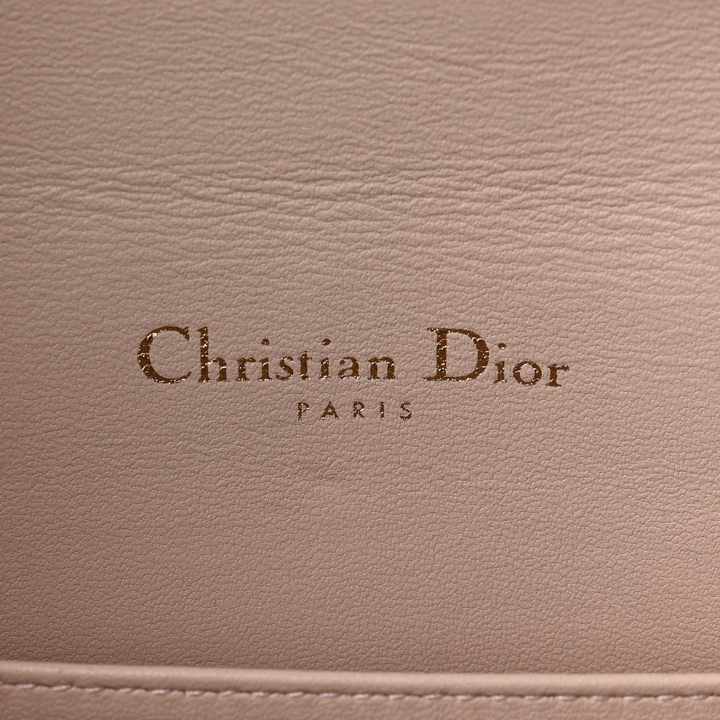 Lambskin Cannage Lady Dior Chain Wallet Beige