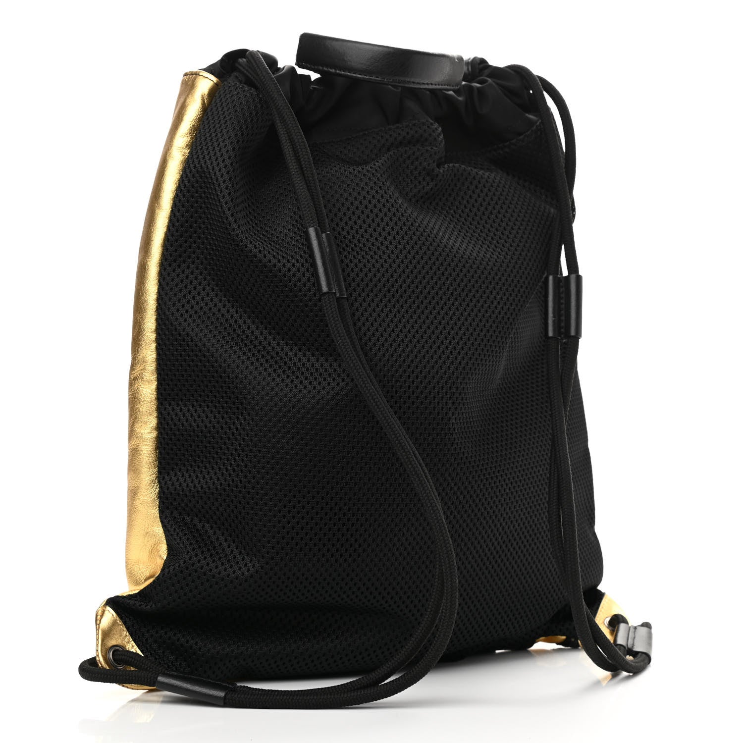 Givenchy Calfskin MC3 Drawstring Backpack Bag Black Gold 3 of 10
