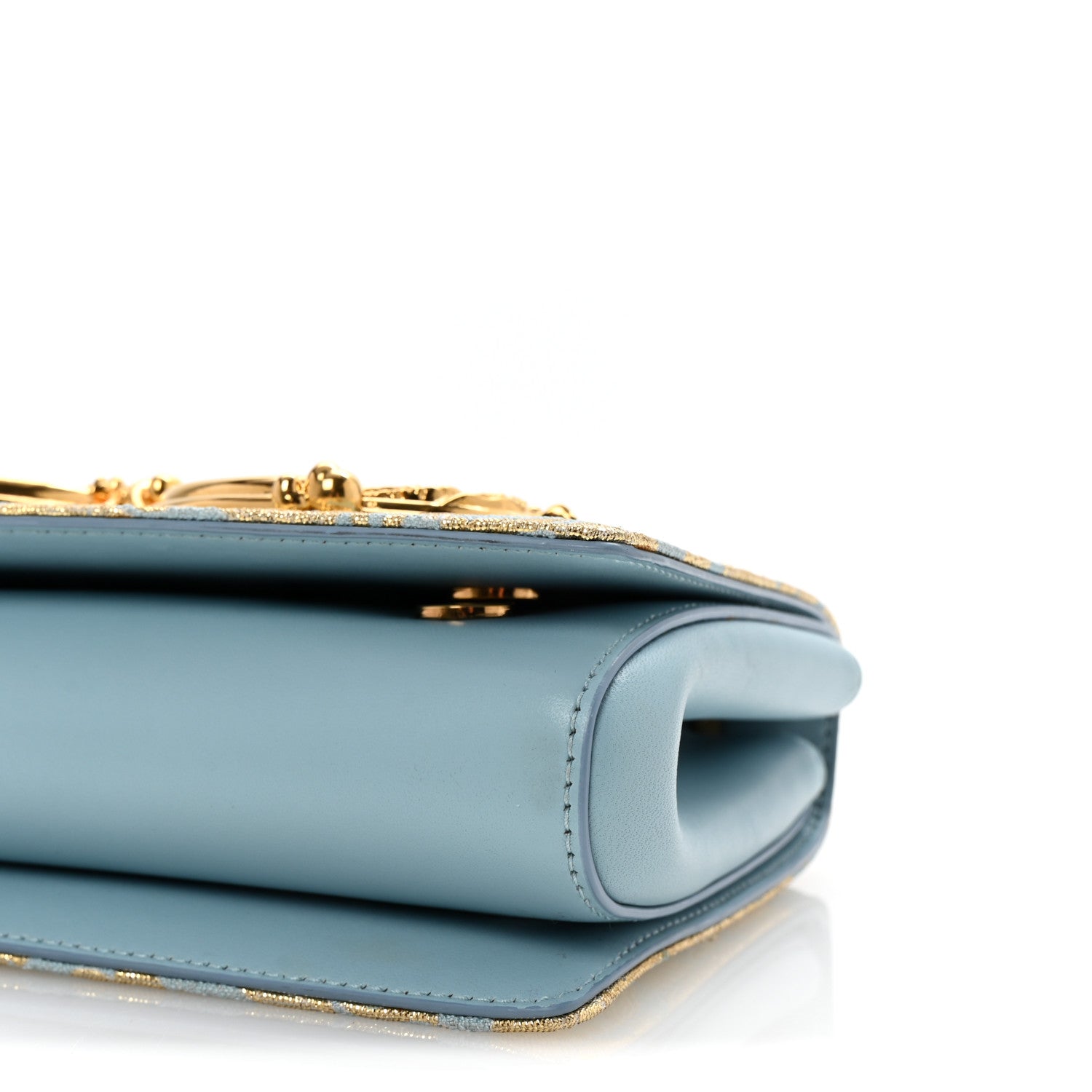 Dolce & Gabbana Brocade DG Girls Shoulder Bag Light Blue 9 of 9