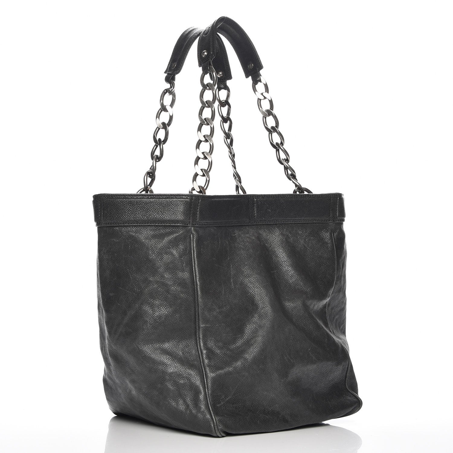 Chanel Distressed Caviar Outdoor Ligne Tote Black 7 of 7