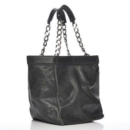 Chanel Distressed Caviar Outdoor Ligne Tote Black 7 of 7