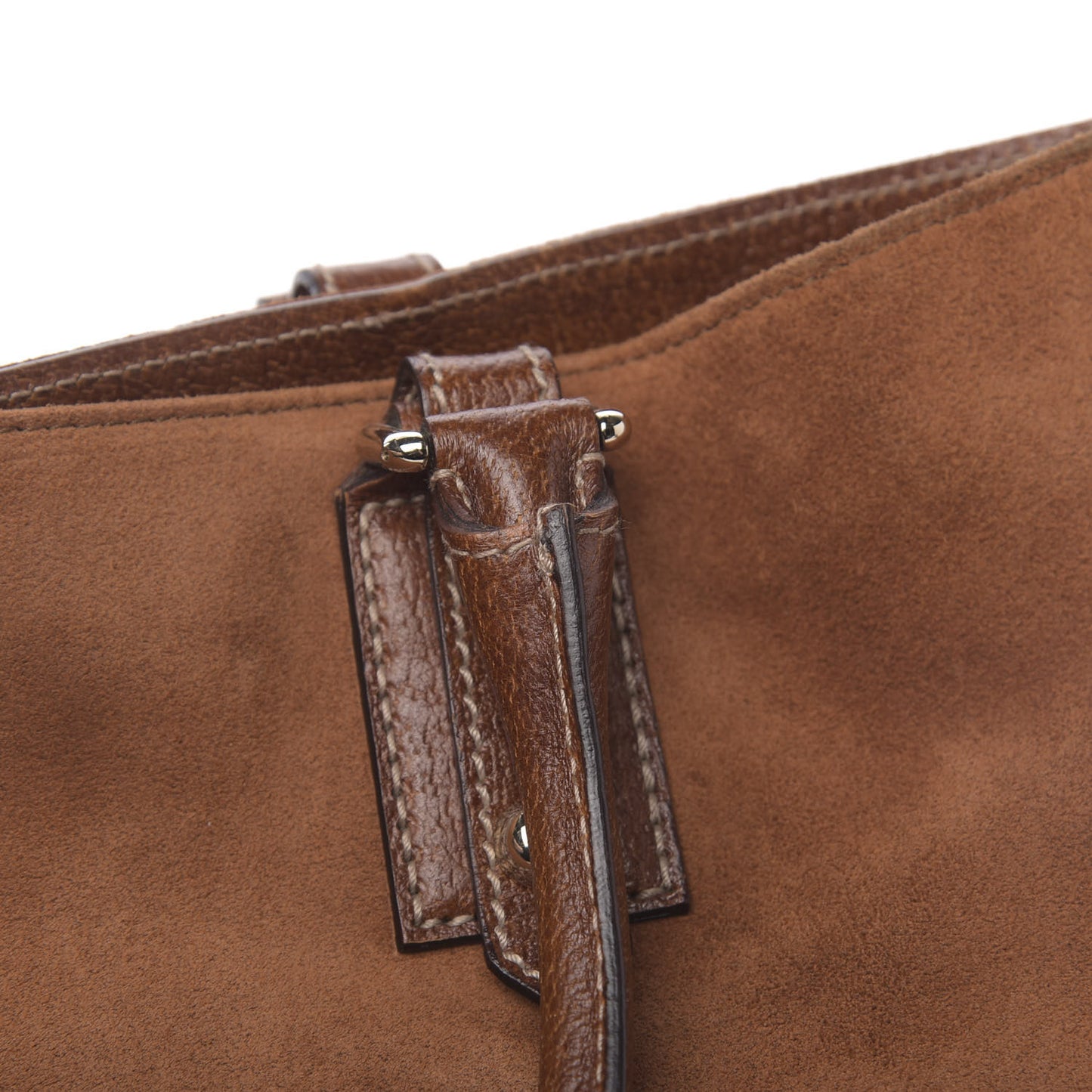 Suede Calfskin Medium Hasler Tote Brown