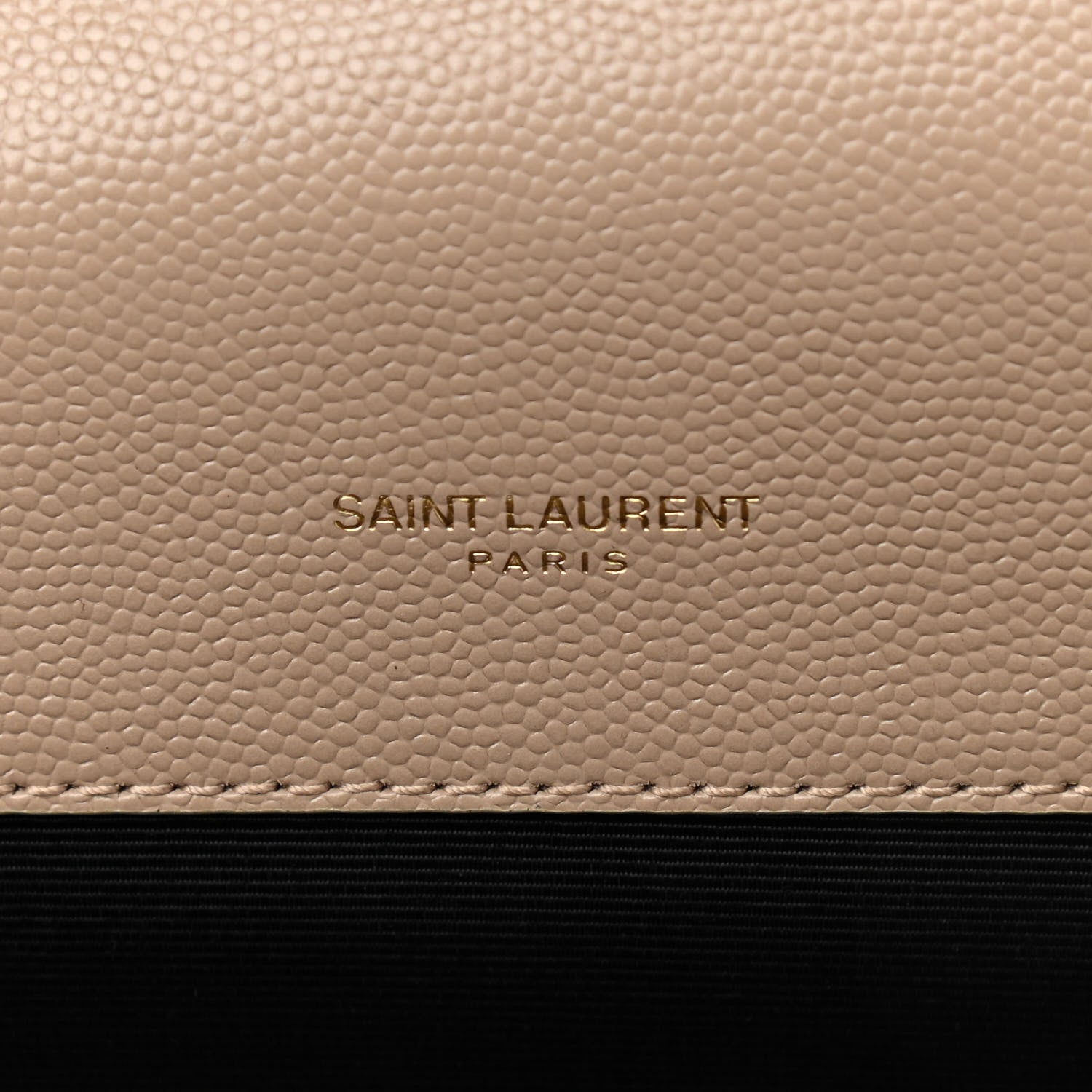 Saint Laurent Grain De Poudre Textured Mixed Matelasse Triquilt Small Monogram Satchel Dark Beige 7 of 11