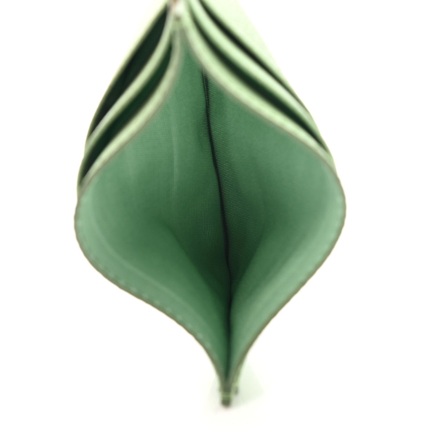 Grained Calfskin Card Holder Green