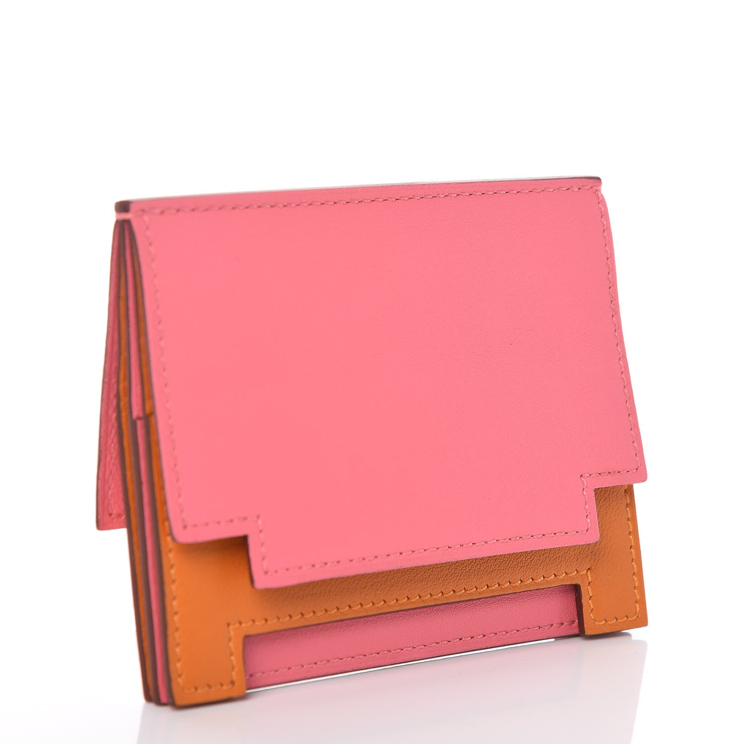 Hermes Swift Rabat H 8CC Card Holder Rose Azalee Orange 3 of 8