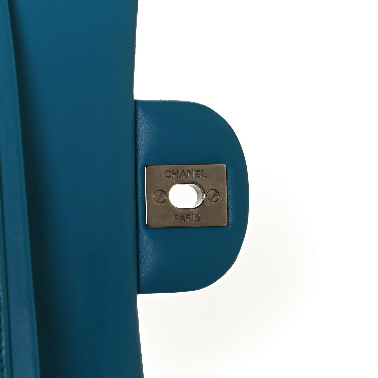 Chanel Patent Quilted Medium Double Flap Turquoise 6 of 12
