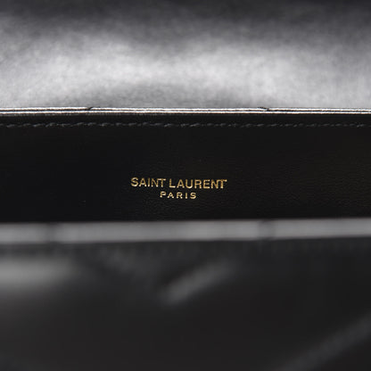 Saint Laurent Calfskin Y Quilted Monogram Medium Loulou Chain Satchel Black 9 of 11