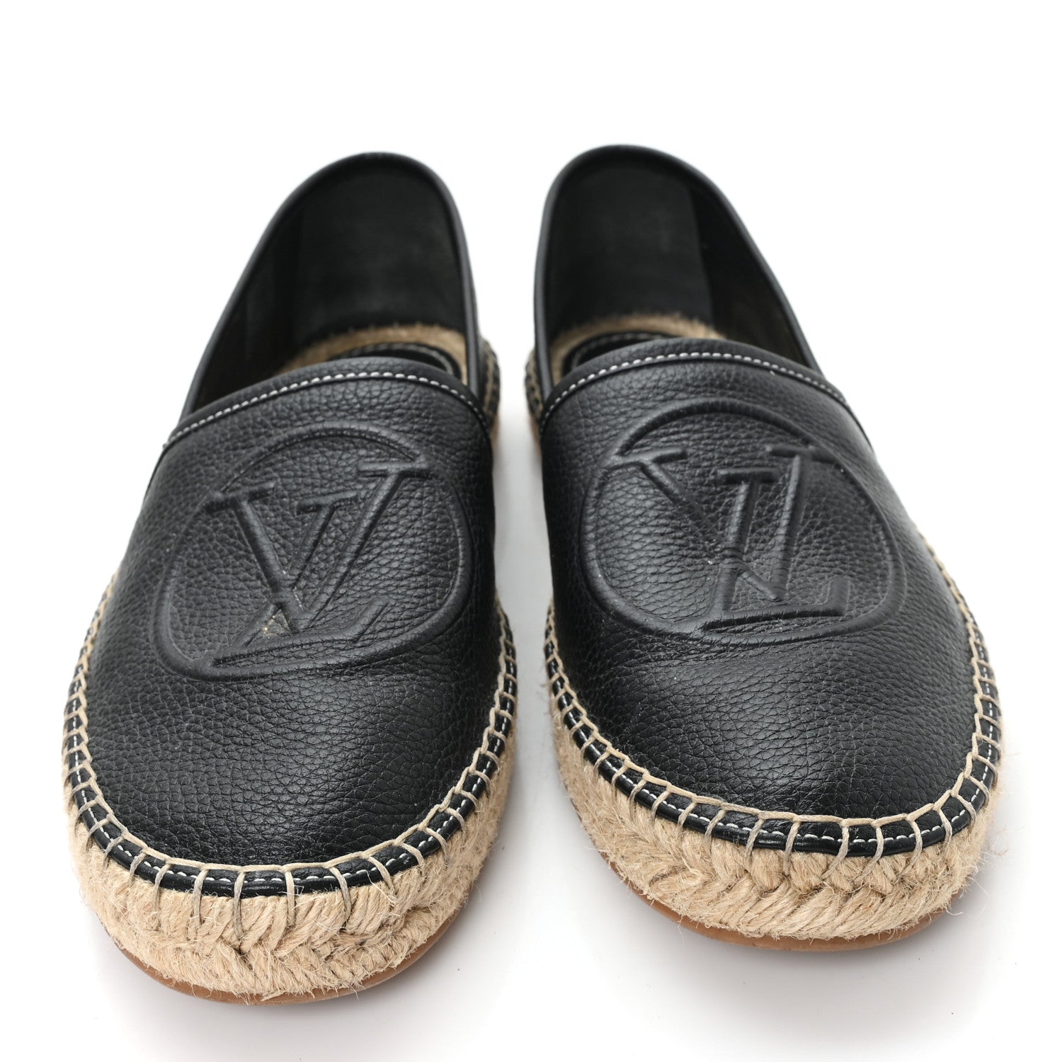 Louis Vuitton Monogram Calfskin Starboard Espadrille Flats 38 Black 3 of 9