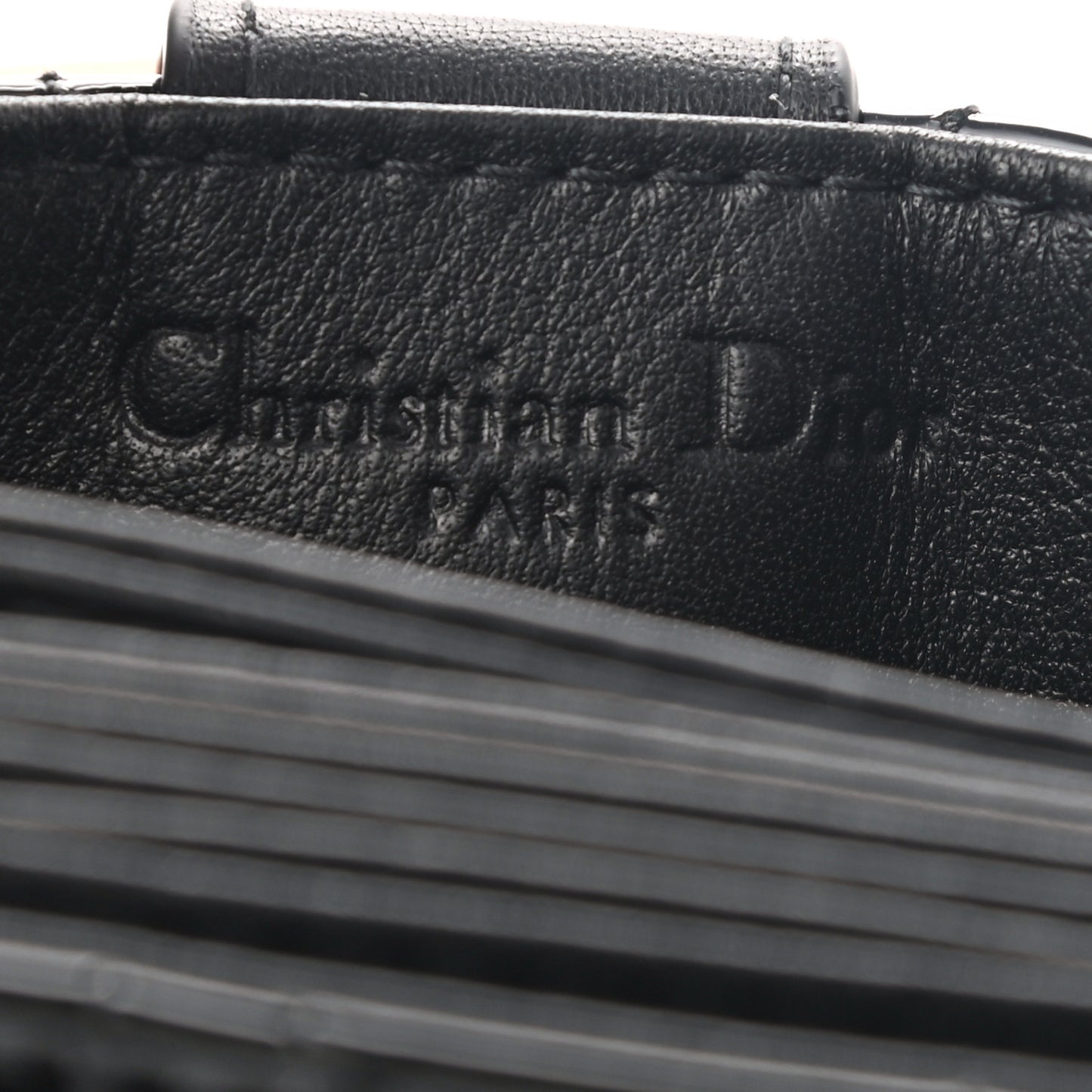 Patent Cannage Lady Dior 5-Gusset Card Holder Black