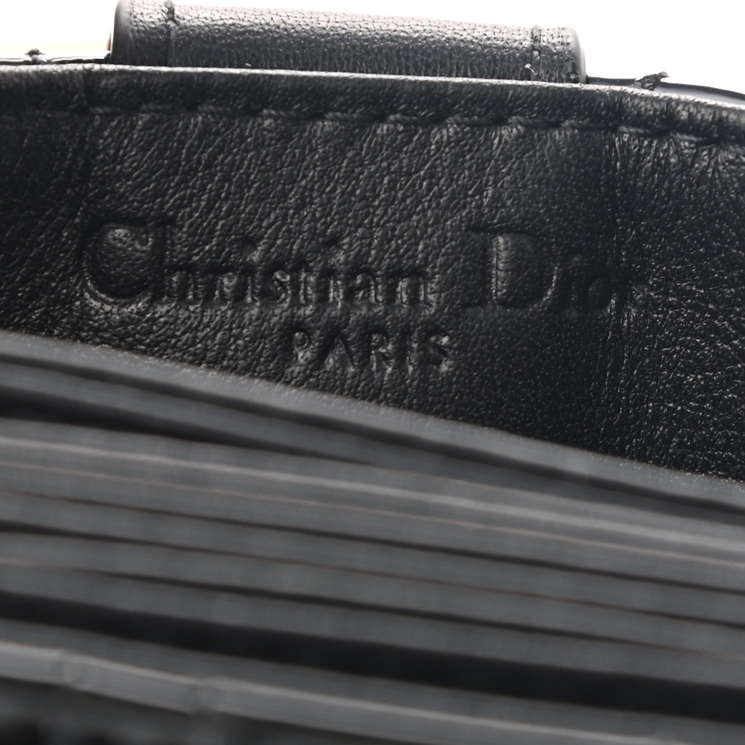 Christian Dior Patent Cannage Lady Dior 5-Gusset Card Holder Black 4 of 5