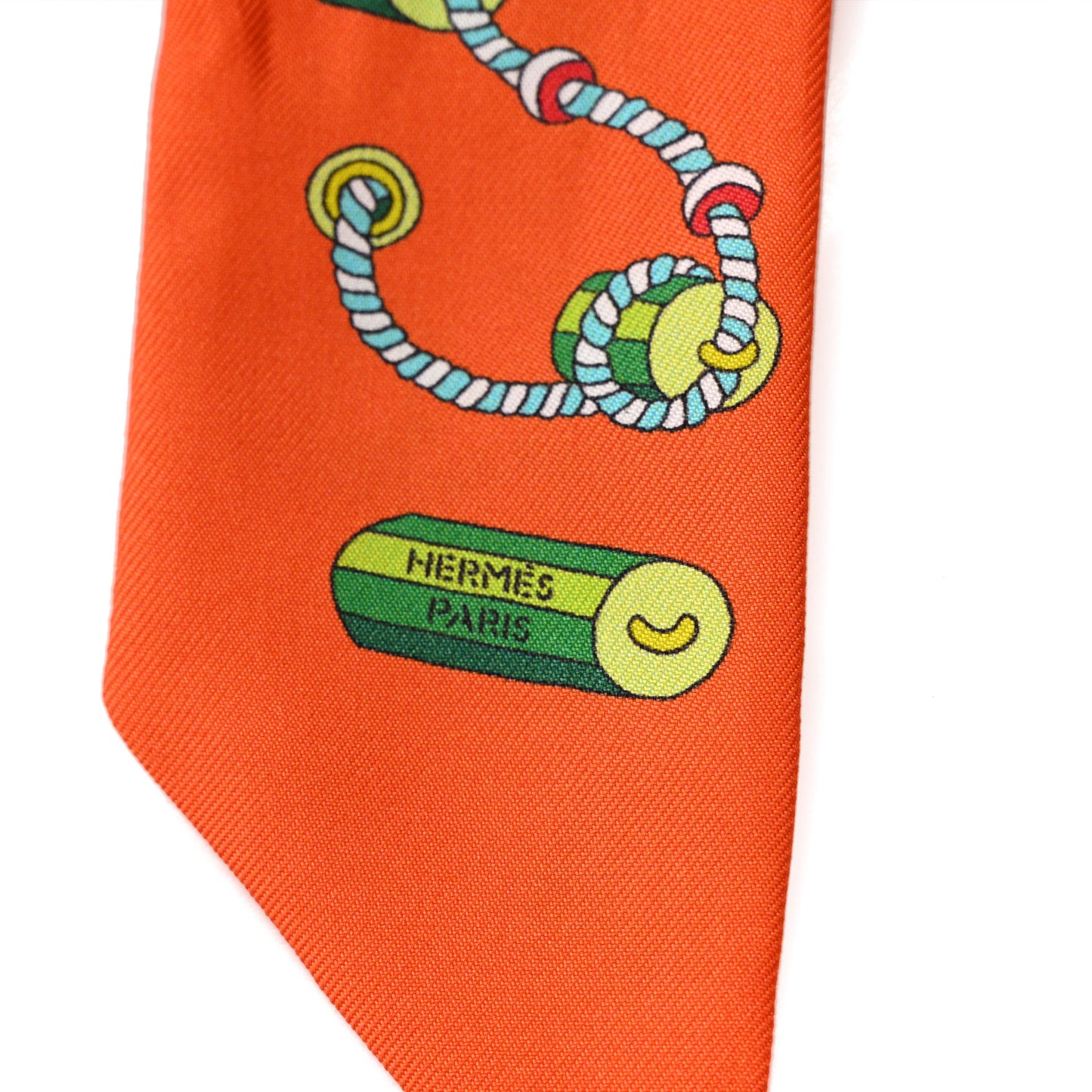 Silk Cordages Twilly Scarf Orange