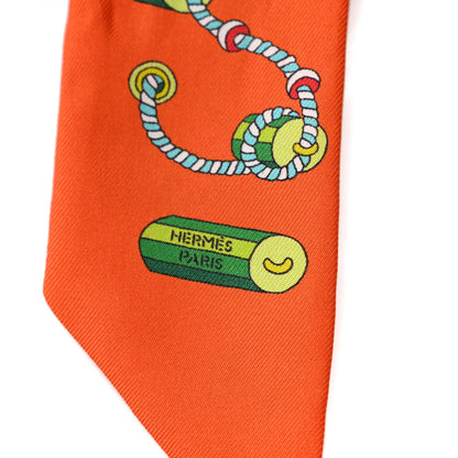 Hermes Silk Cordages Twilly Scarf Orange 3 of 4