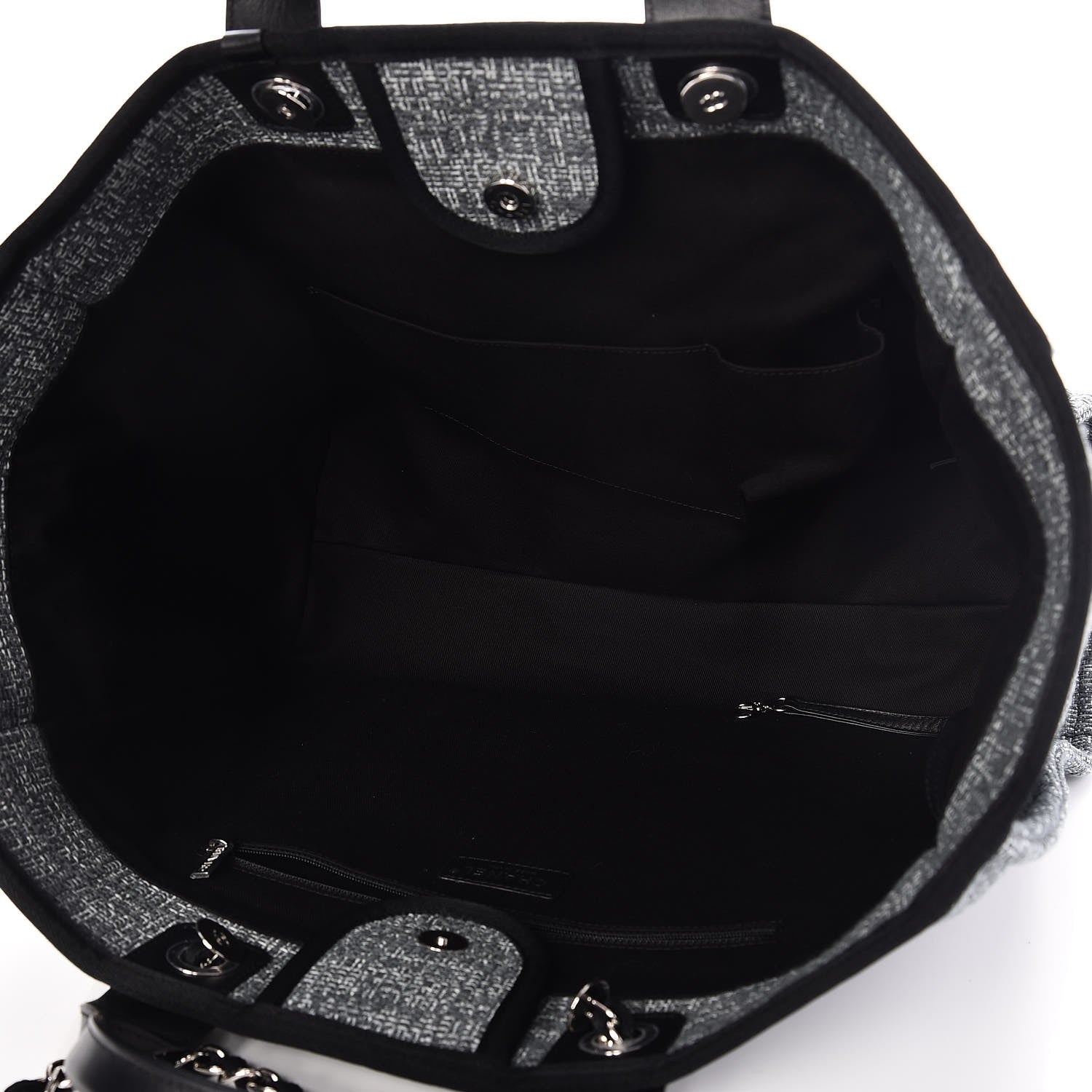 Chanel Canvas Large Deauville Tote Charcoal 5 of 8