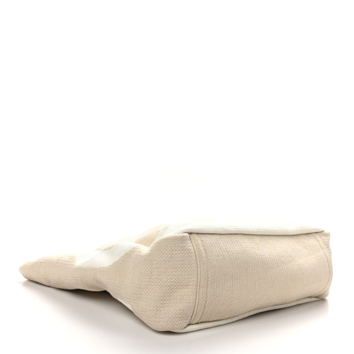 Canvas Large Shopping Tote White Beige