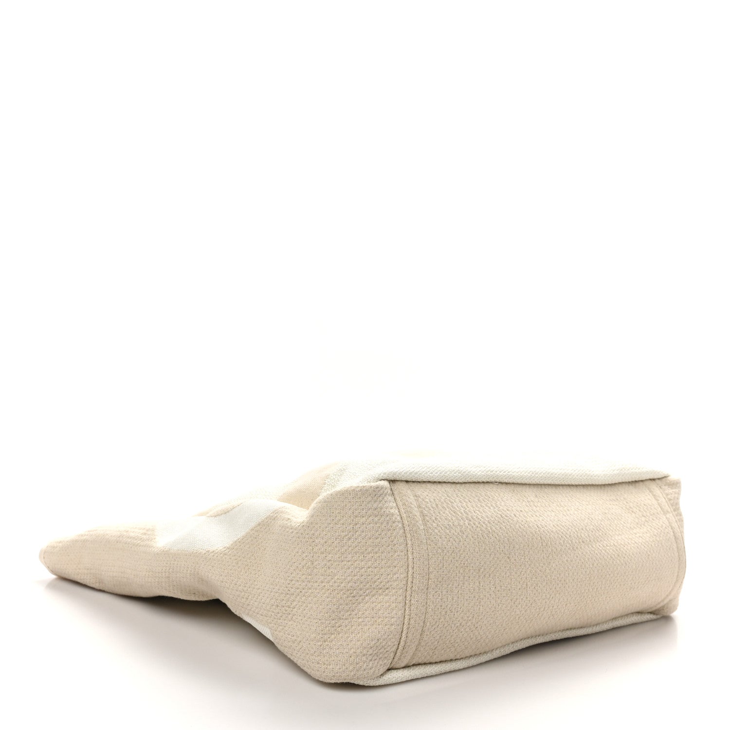 Chanel Canvas Large Shopping Tote White Beige 4 of 9