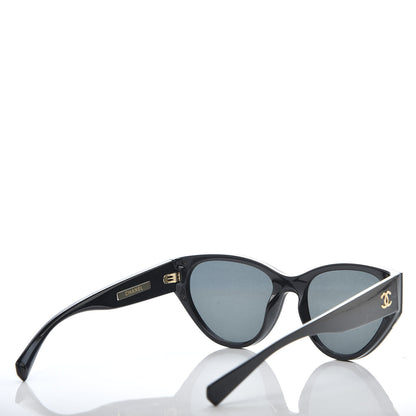 Chanel Acetate Cat Eye Sunglasses 6054 Black 4 of 8