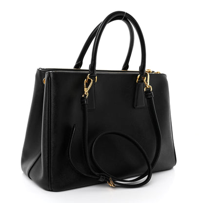 Prada Saffiano Medium Galleria Double Zip Tote Black 3 of 11