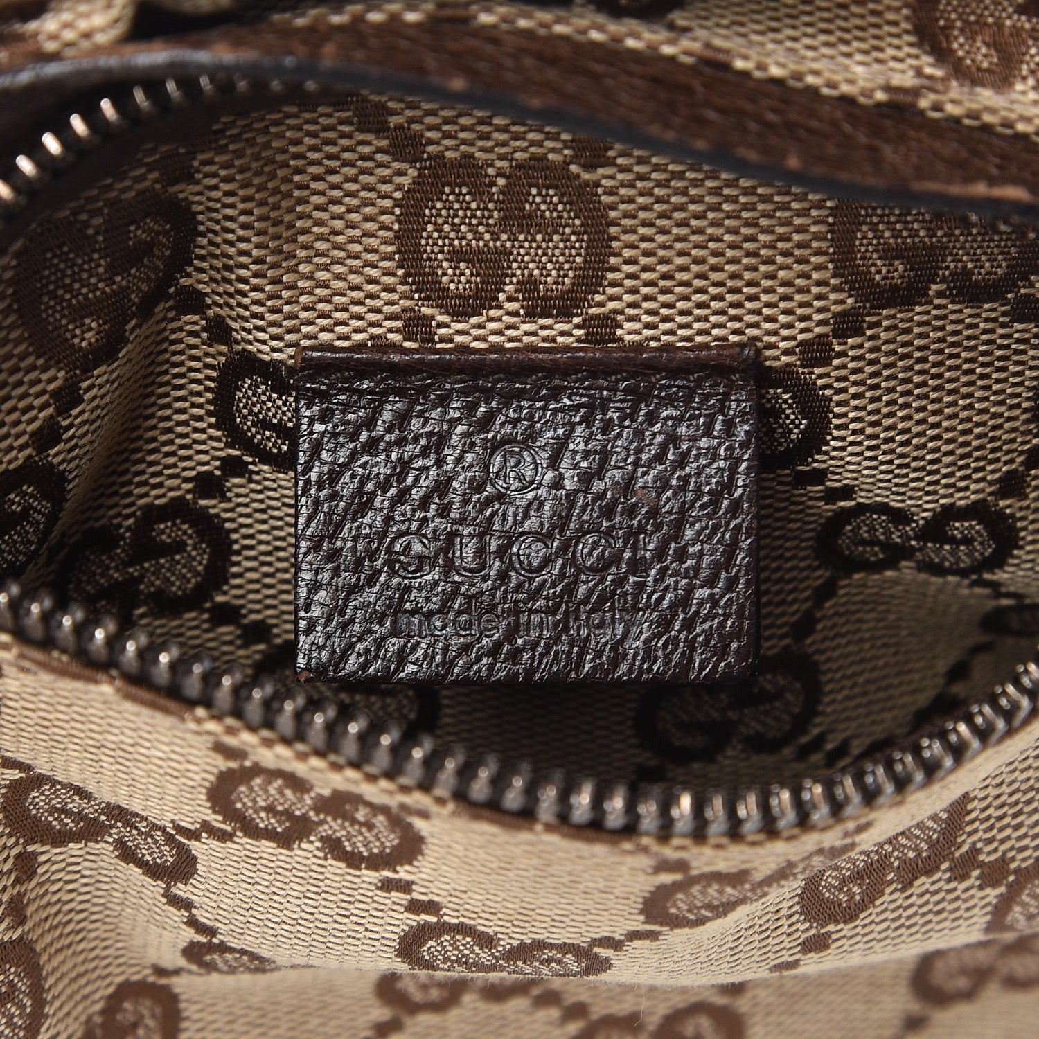 Gucci GG Monogram Double Pocket Belt Bag Dark Brown 6 of 8